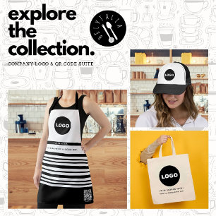 Business Logo QR Code Company Branded Tote Bag