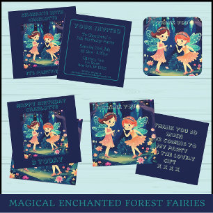 Fairies Play In The Magical Forest Party Thank You
