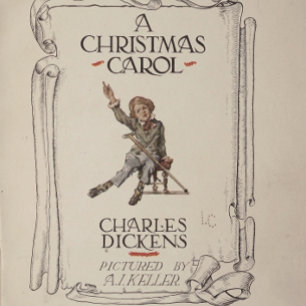 Charles Dickens' A Christmas Carol 1914 Wrapping Paper Sheet
