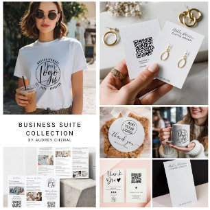 Modern Minimal black Your Logo Social Business Coffee Mug