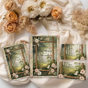 Rustic Woodland Forest Raffle Diapper Enclosure Card