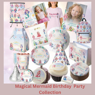 Magical Green Mermaid 2nd Birthday Party Girl Invitation
