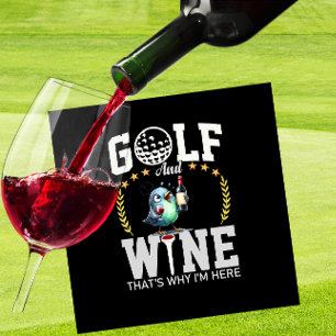 Golf and wine for golfer  golf head cover