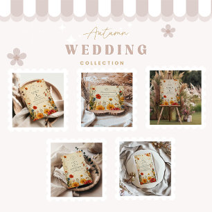 Bold Autumn Floral Wedding Save The Date
