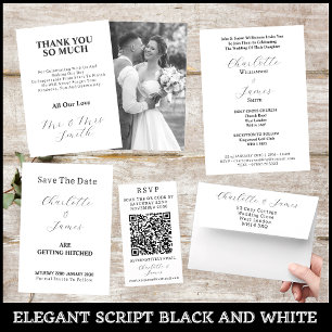 Elegant Wedding Script Name And Address