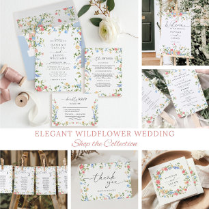 Elegant Wildflower Wedding Details Enclosure Card