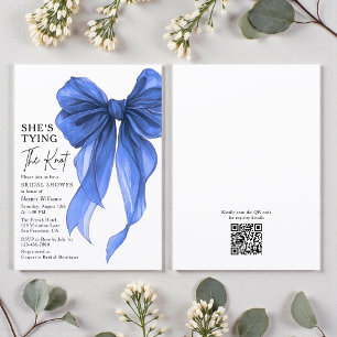 She's Tying The Knot Bow Bridal Luncheon Invitation