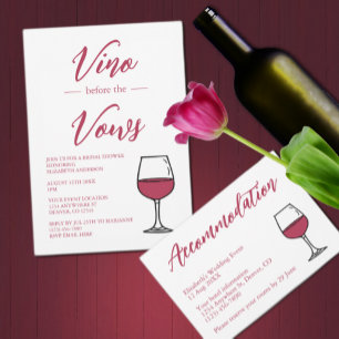 Vino Before The Vows Accommodation Enclosure Card
