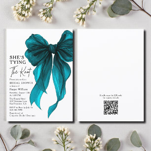 She's Tying The Knot Bow Bridal Luncheon Invitation