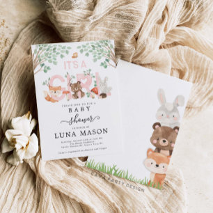 Woodland Girl Baby Shower Book Request Enclosure Card