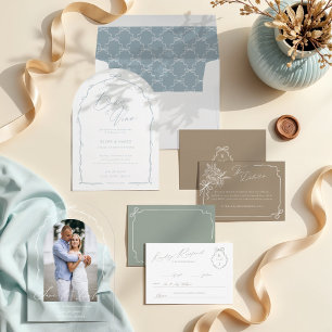Arch Photo Chic Bow & Ribbon Wedding Table Number