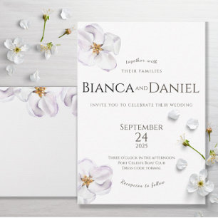 Wedding invitation magnet, Water Colour Blossom Magnet