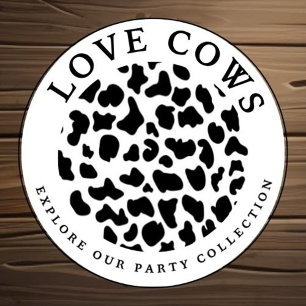 Cow Black White Patch Monogram Throw Pillow