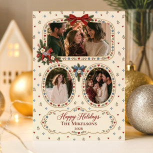 Coquette Scandinavian Folk Christmas Invitation