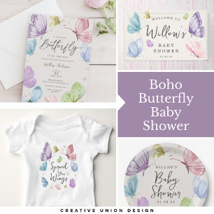 Boho Spread Your Wings Butterfly Baby One-piece Bodysuit