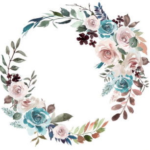 Chic Pink and Teal Watercolor Peonies Wedding  Invitation