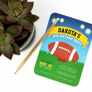 Football Birthday Party Invitation