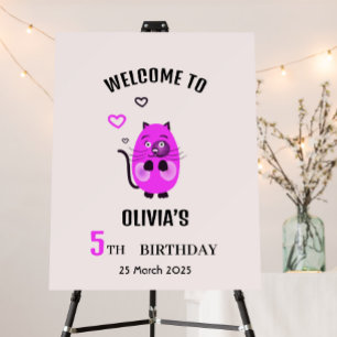 Cute lilac cat gift tags