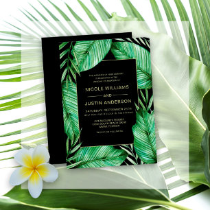 Posh Tropical Vibe Wedding Invitation