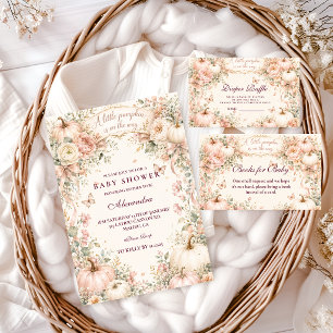 Blush Pumpkin Baby Shower Invitation