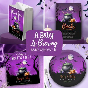 A Baby Is Brewing Halloween Baby Shower Paper Cups