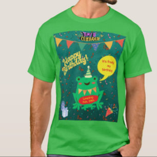 It's Finally My Birthday Feb. 29th Frog Confetti Square Paper Coaster