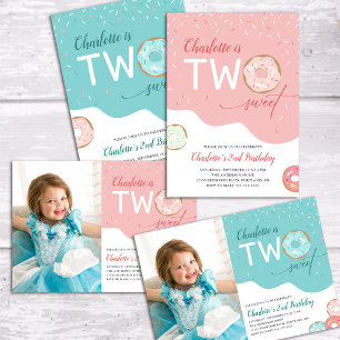 Two Sweet Pink Frosting Girls 2nd Birthday  Napkin