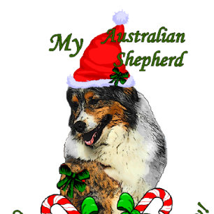 Australian Shepherd Christmas Gifts Holiday Card