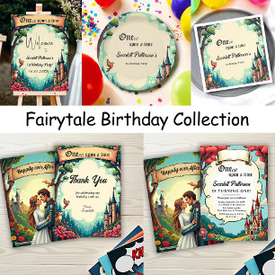 Woodland Enchanted Forest Fairytale 1st Birthday Napkin