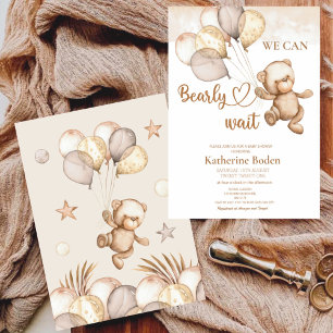 Teddy Bear Baby Bear Baby Shower Diaper Raffle Enclosure Card