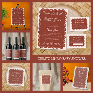 Cielito Lindo Papel Picado Mexican Baby Shower Napkin