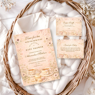 Tea Party With Mom-to-Be Baby Shower Invitation