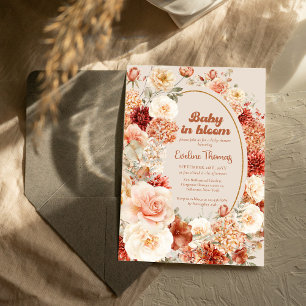 Trendy copper blush and burgundy Baby Shower Napkin