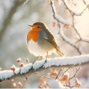 Vintage Christmas Robin Gift Tags