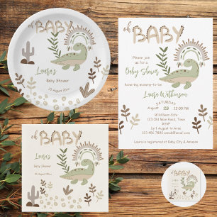 Personalised name dinosaur birthday  wrapping paper