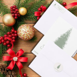 Woodland Trees Christmas Holiday Card