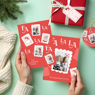Fun Fa La La Christmas Carol Script Santa Claus Wrapping Paper