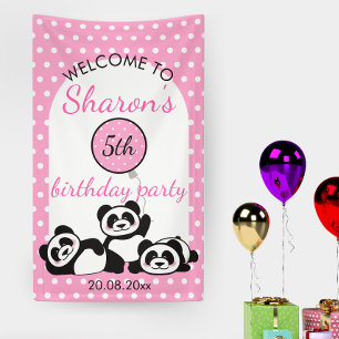 Cute Panda Pattern Birthday Party Napkin