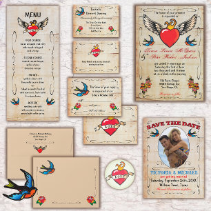 Tattoo Wedding RSVP Card