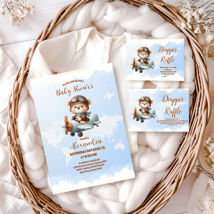 Cute Bear Plane Adventure Begins Books for Baby  Enclosure Card