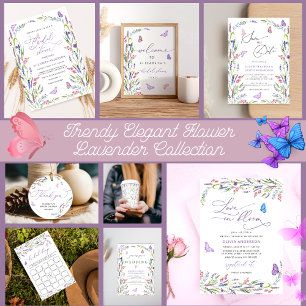Elegant Lavender Bridal Shower Thank You Classic Round Sticker