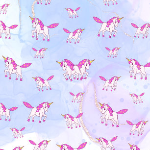 Cute pink unicorn pattern personalised name metal lunch box