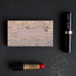 Modern Marble Gold Foil Gemstone Interior Designer Loyalty Card