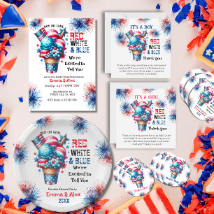 4th July Its a Boy Thank You Card