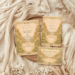 Southwestern Desert Floral Wedding Invitation