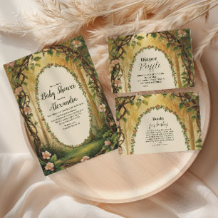 Storybook Woodland Forest Baby Shower Invitation
