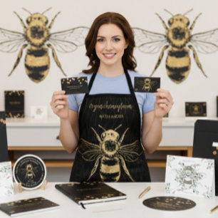 Honeycomb Gold Apiary store Window Cling