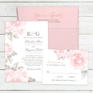 Elegant Pink You're Invited Script Wedding Envelope