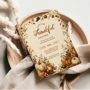 Rustic Harvest Thanksgiving Gathering Invitation