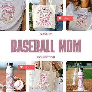 Custom Name Pink Bow Baseball T-Shirt